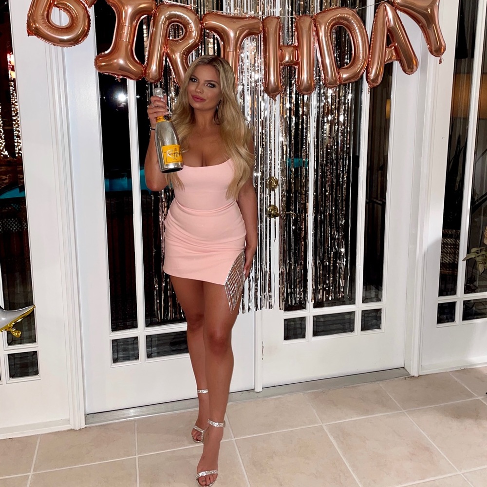Borrowed Hearts Mini Dress - Light Pink